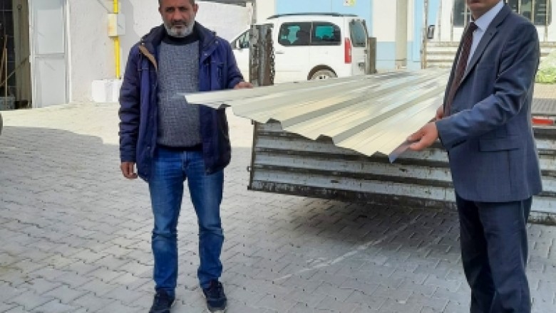 Sera ve ahırları zarar gören çiftçilere destek