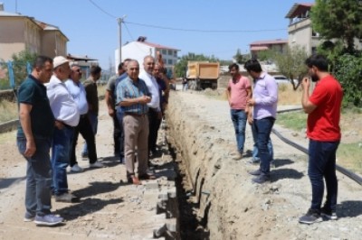 Lice altyapı ve içme suyu projesinde çalışmalar sürüyor